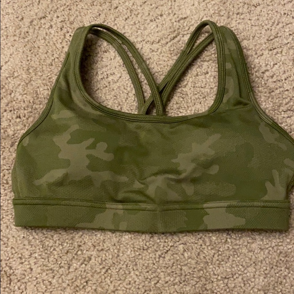 P’tula Sports Bra Camo Green